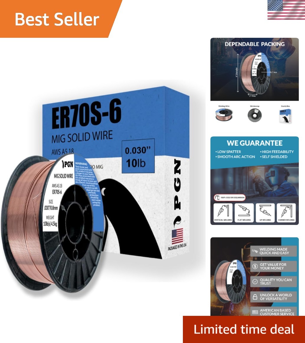 Versatile ER70S-6 0.030” MIG Wire – Low Splatter 10 lb for Any Welding Position
