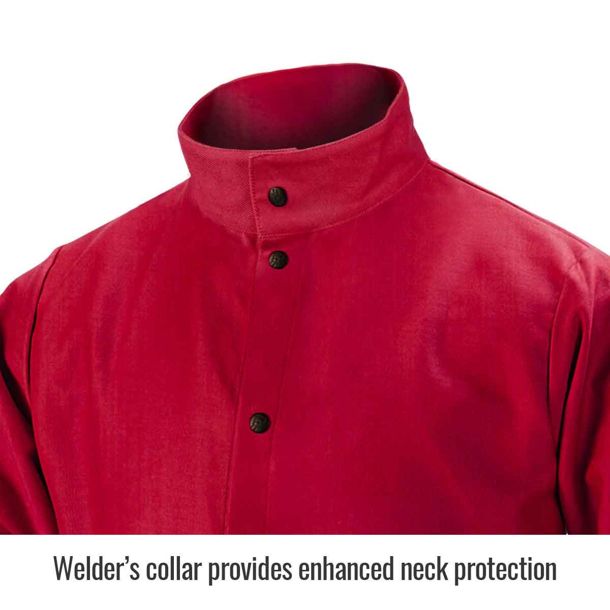 Black Stallion FR9-30C TruGuard 200 FR Cotton Welding Jacket Red 2X-Large