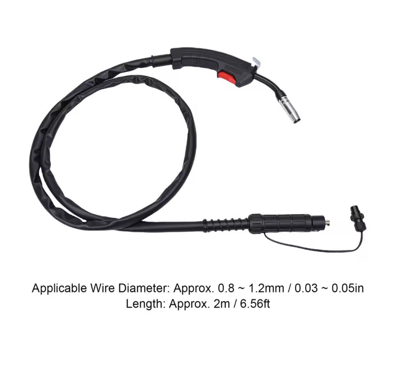 MIG Welding Torch Gun 2M Replacement Stinger 160A-200A for MIG130 0.8-1.2mm