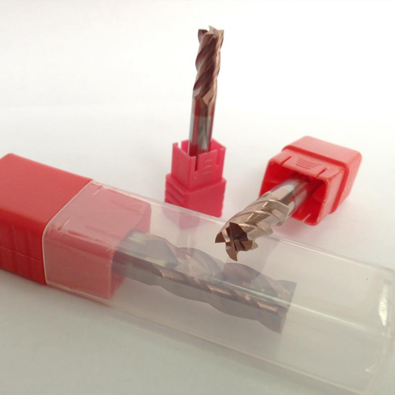 KLOT HRC60 Ultra Hard TiCN Coated Solid Carbide End Mill 1mm-3.5mm 4-Flute CNC