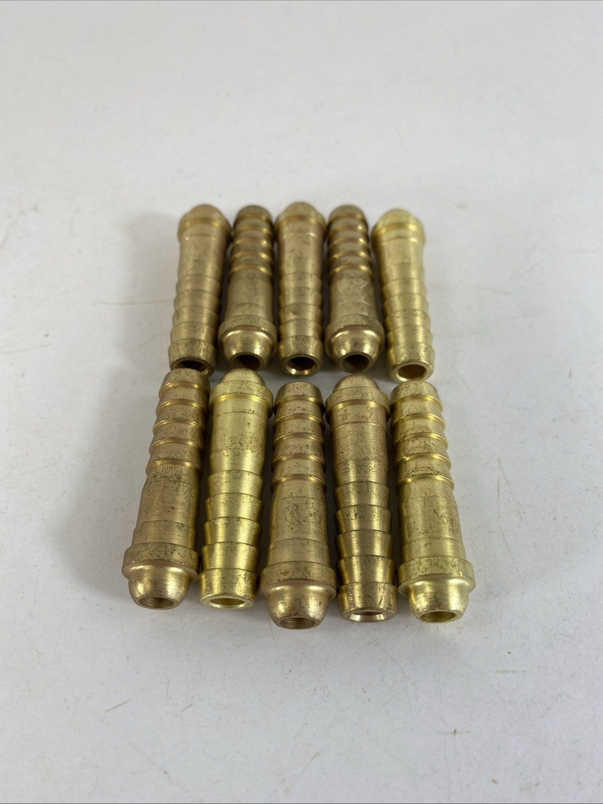Lot of 10 – Western Enterprises 20-A Brass Barbed Hose Nipple