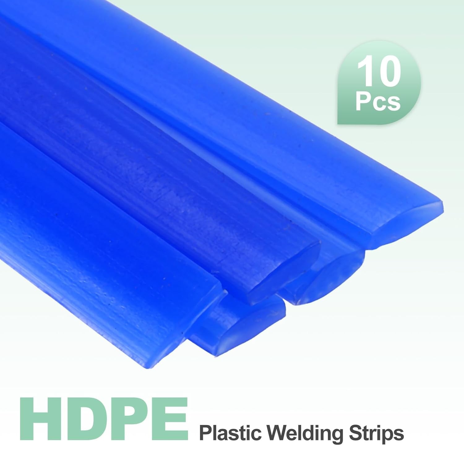 MECCANIXITY 10 Pcs Blue Plastic Welding Rods 9.5mm x 0.4inch x 10inch,