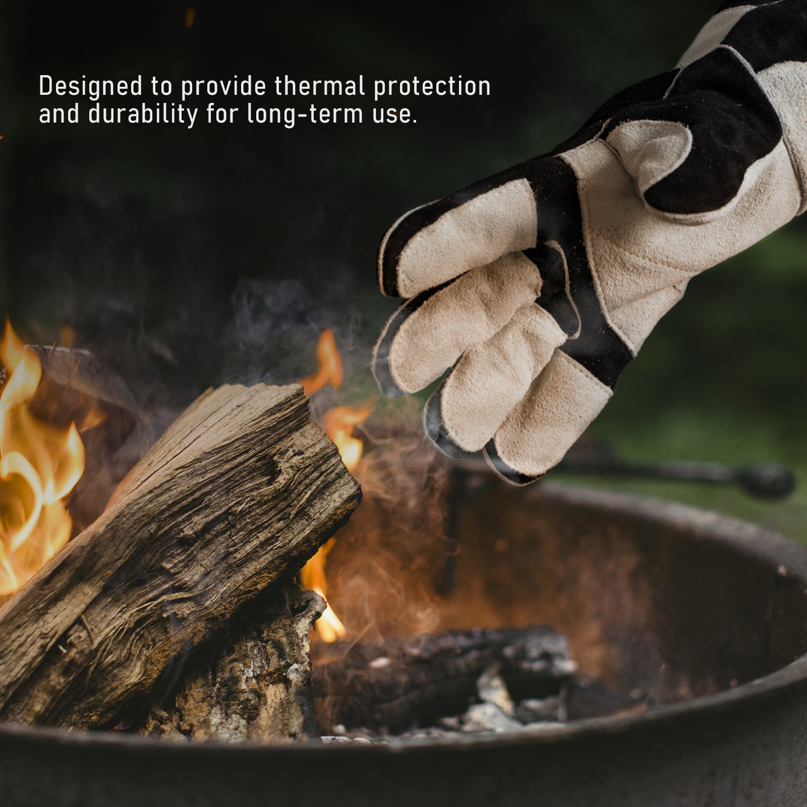 23.6″ 932℉ Leather Forge MIG Welding Gloves Heat Fire Resistant Stitching Palm