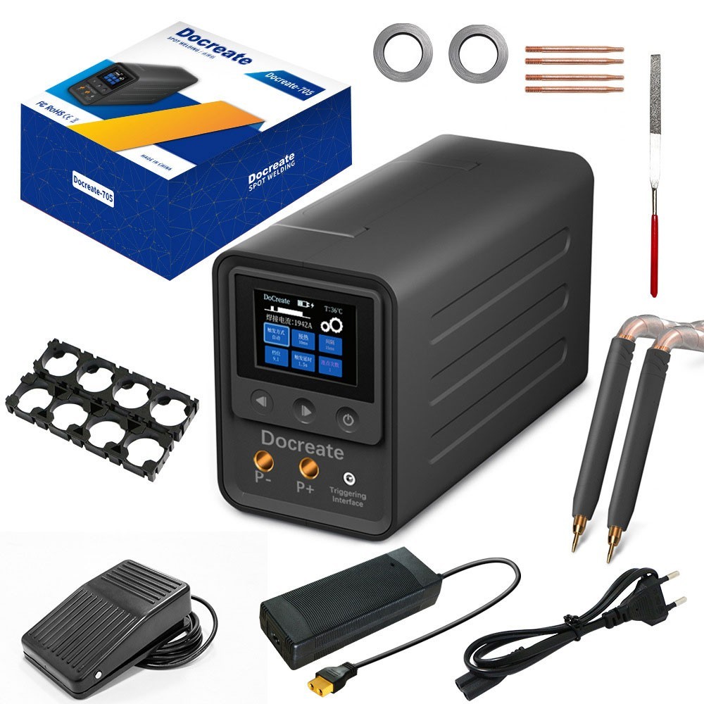 Docreate-705 0.6mm Spot Welding Machine 10A Spot Welder 2.4″ HD Screen #sz