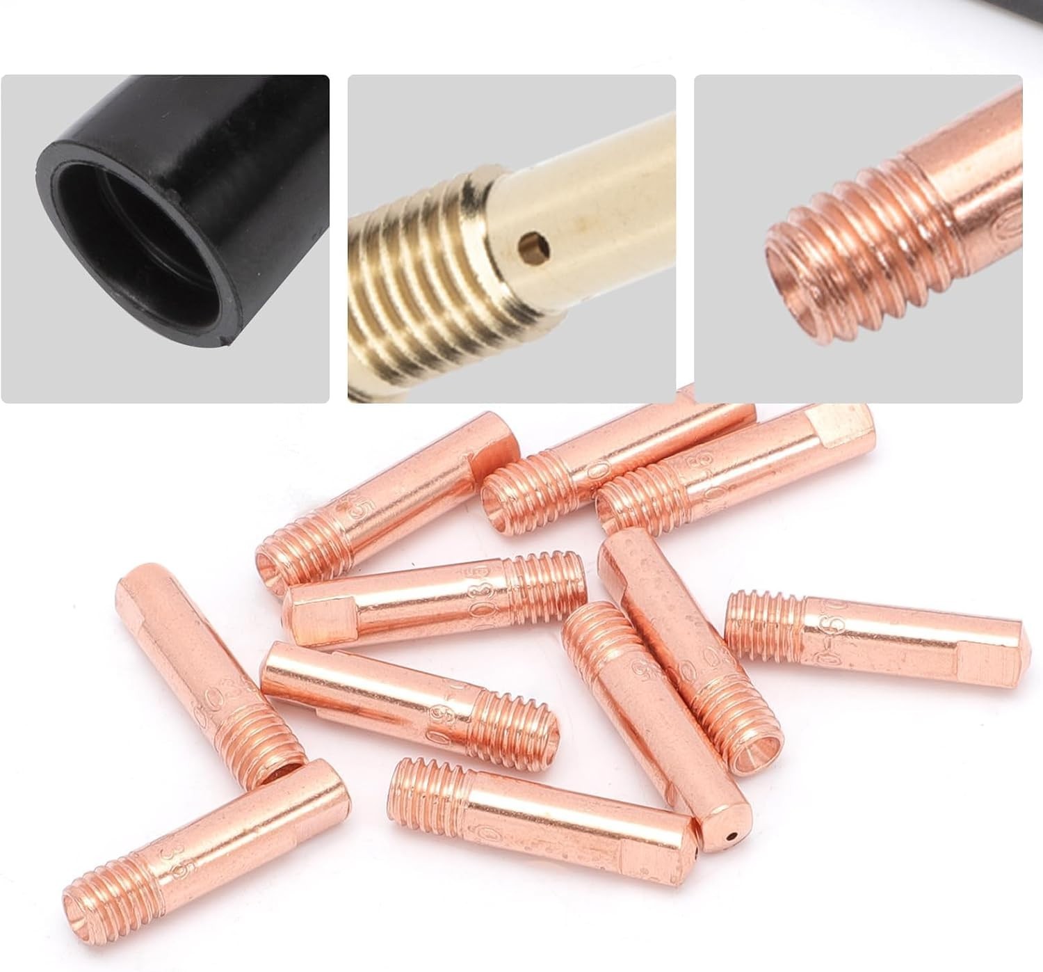 14PCS Flux Core Gasless Nozzle Tips Kit Compatible for Century FC90 80GL,Forn…