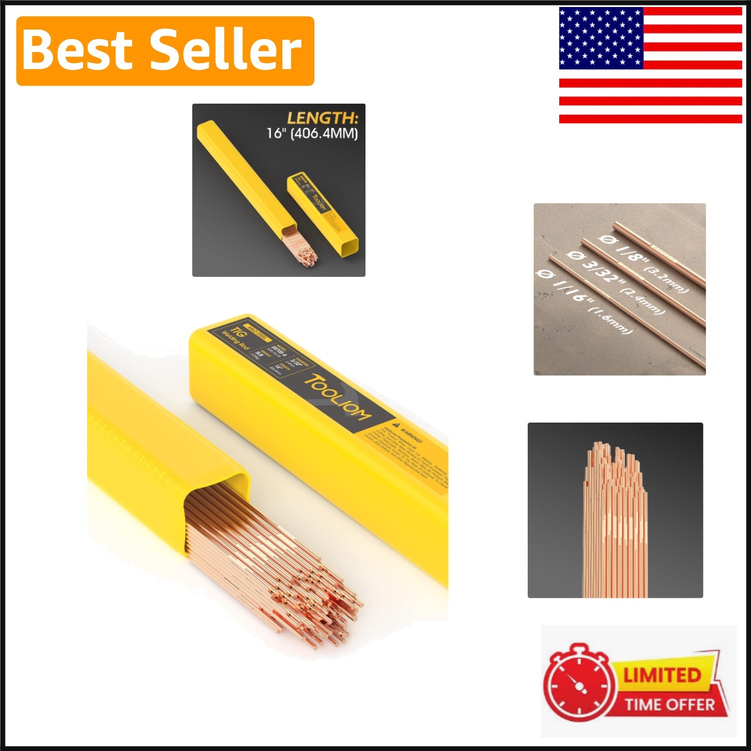 5LB Copper-Coated TIG Welding Rods 3/32″ x 16″ – Perfect for Precision Welding