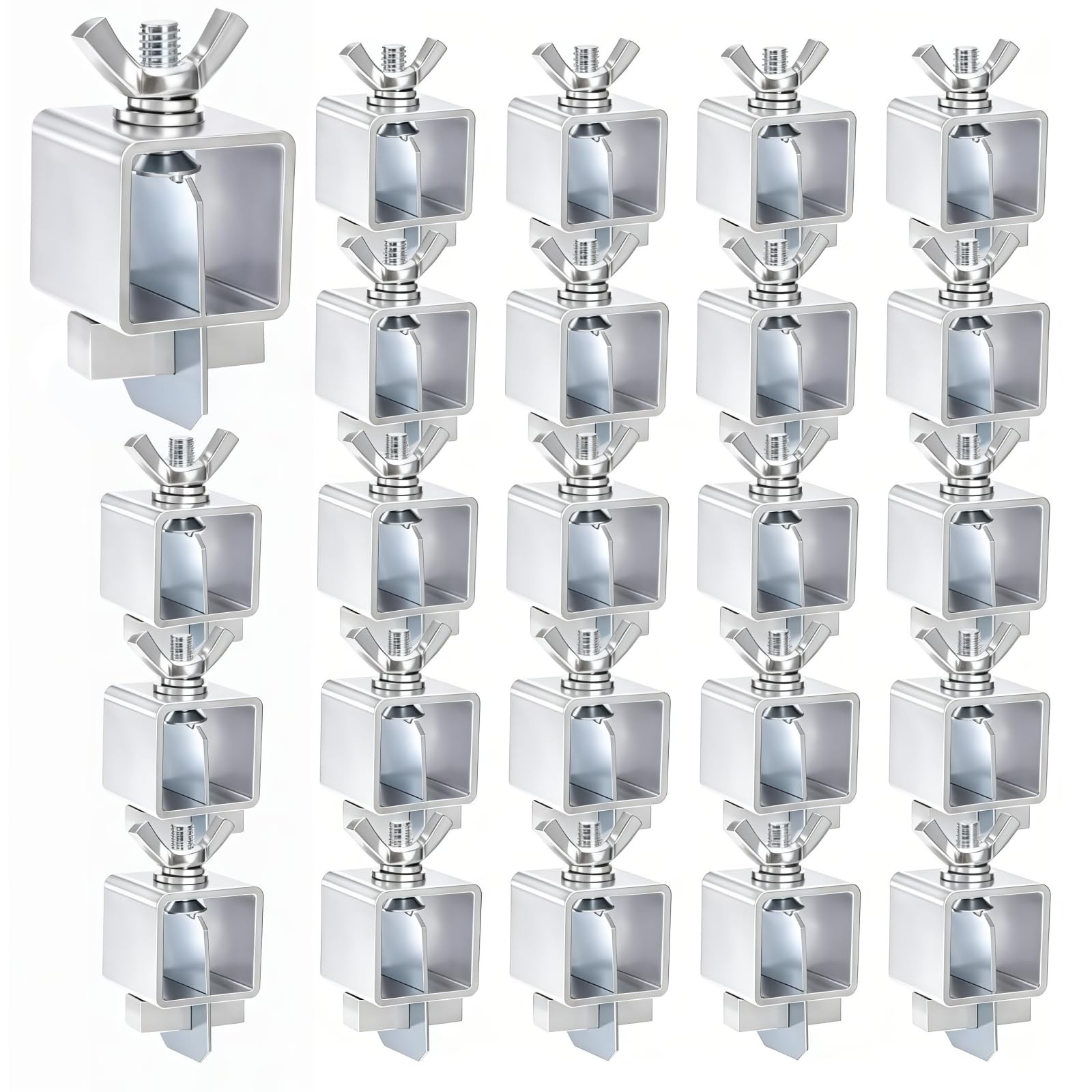 Pumtus 24 Pcs Butt Welding Clamps, Sheet Metal Clips, Small, Silver
