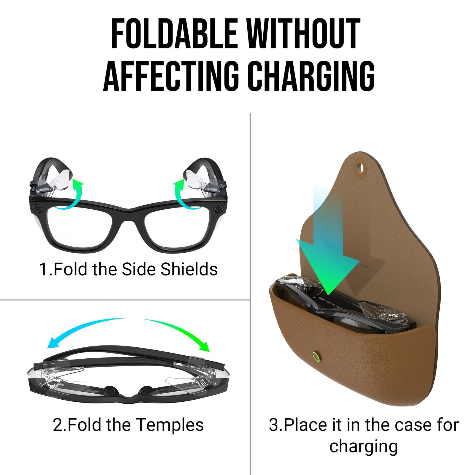 Safety Glasses Side Shields Full Coverage for Ray-Ban Meta Gen 1 & 2