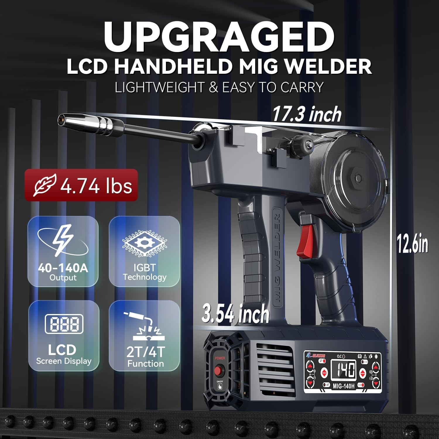 Portable Welder GZ GUOZHI 110V 140A Flux Core 360° Torch