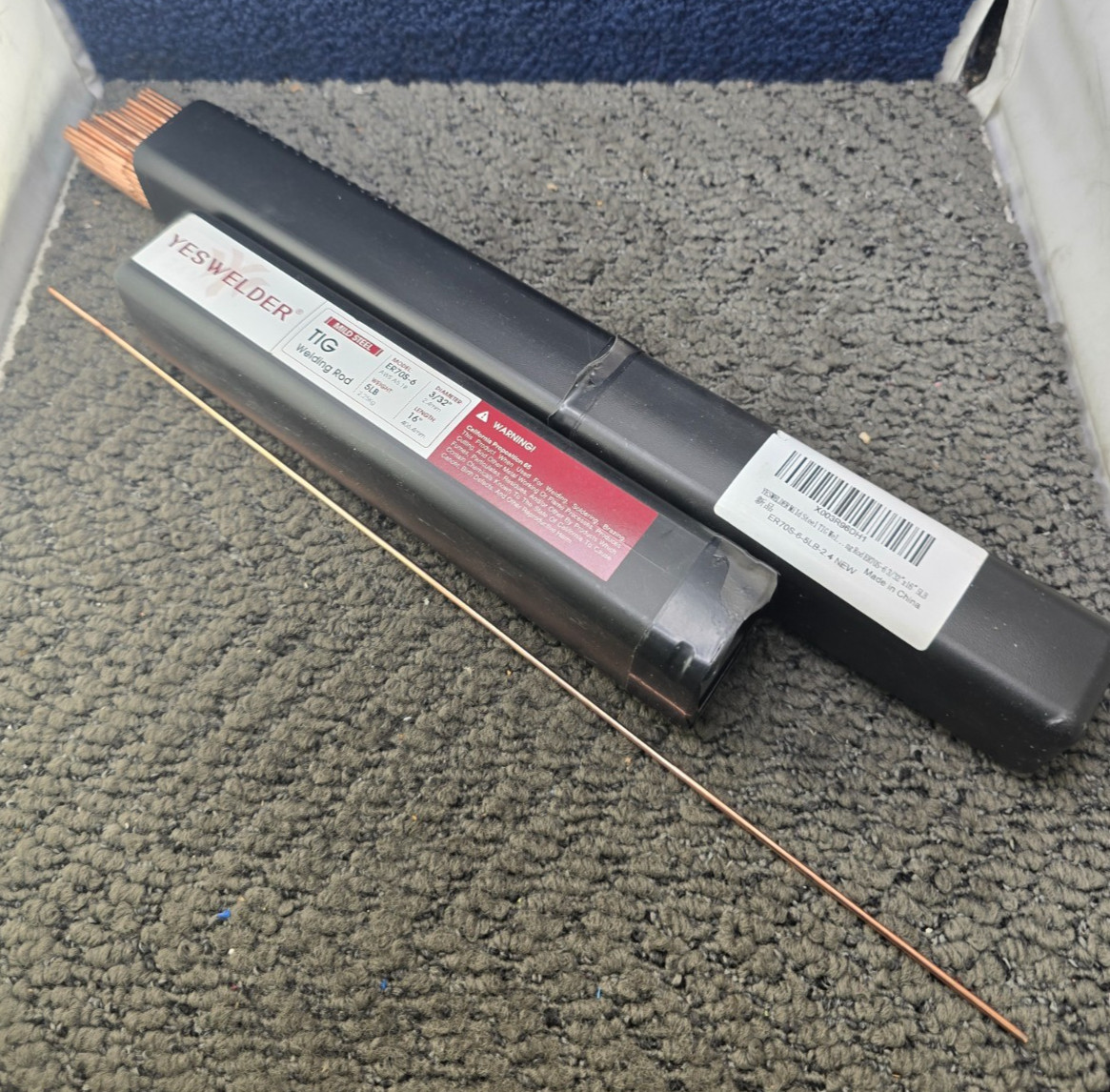 YESWELDER ER70S-6-5LB-2.4: Mild Steel TIG Welding Rod 3/32″ x 16″ 5LB Durable