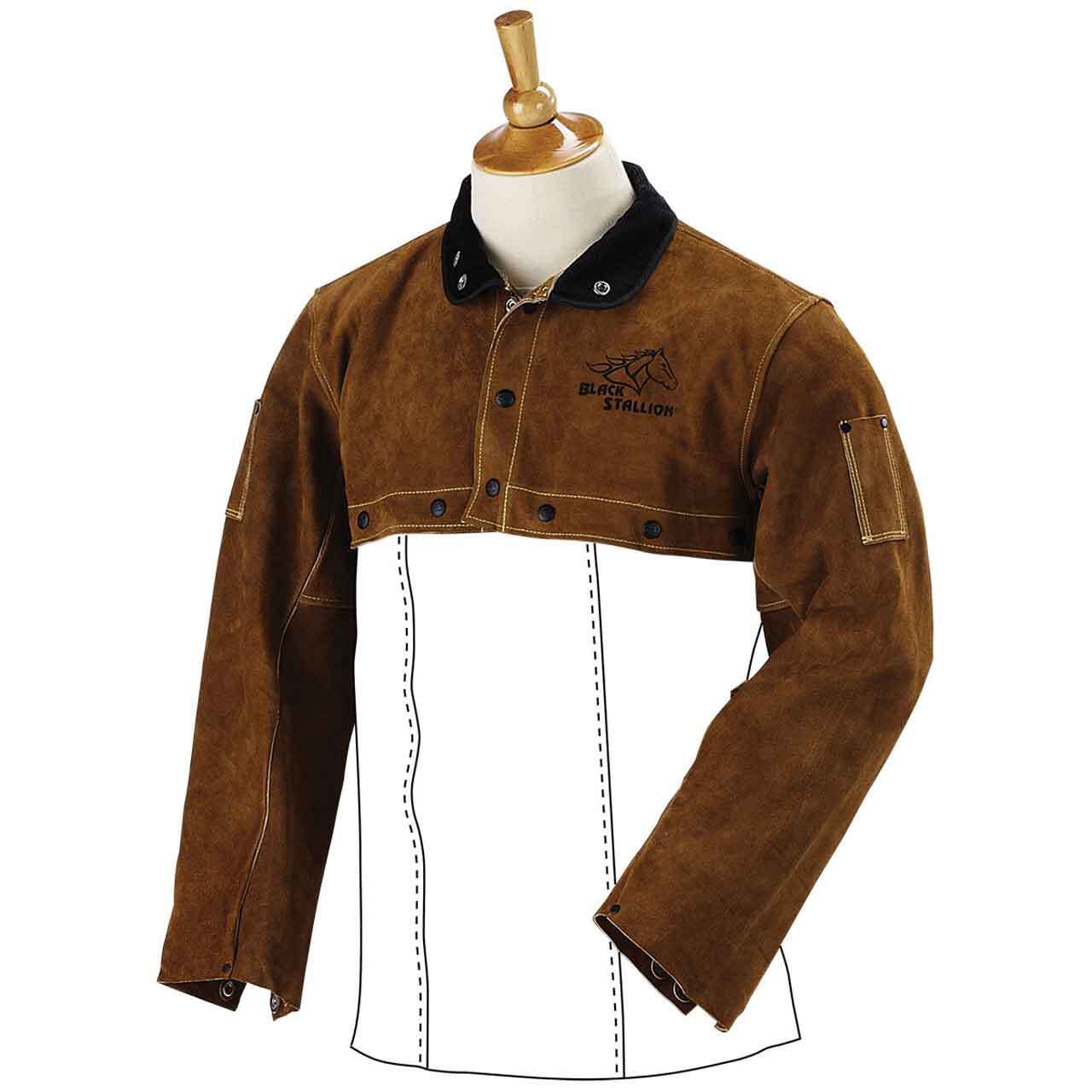 Black Stallion 21CS Premium Side Split Cowhide Welding Cape Sleeve Large