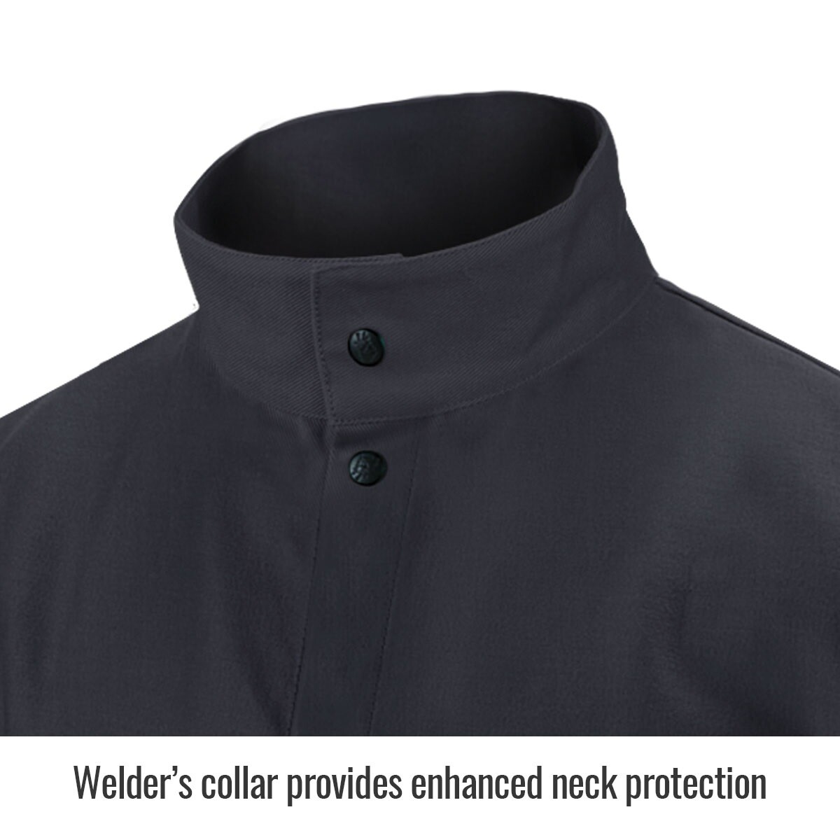 Revco Black Stallion 9oz Black FR Cotton Welding Jacket (2XL) (FBK9-30C)