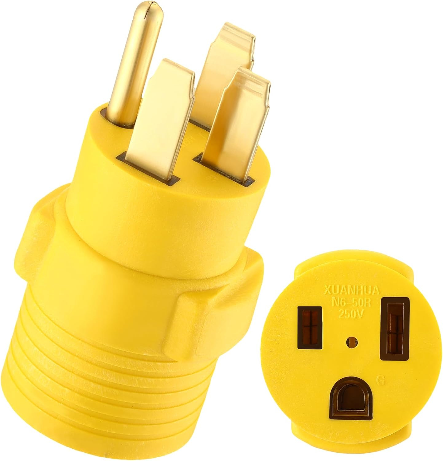 14-50P to 6-50R 50Amp Welder Adapter Compatible with NEMA 14-50P Male to 6-50R F
