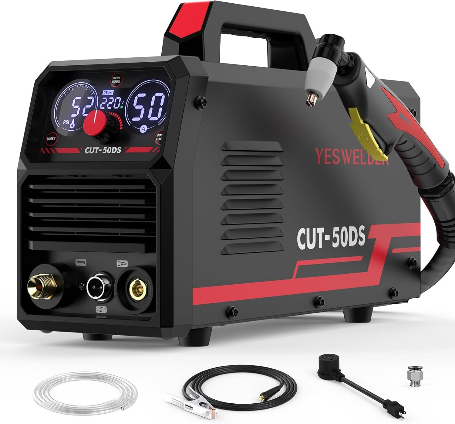 55 Amp Plasma Cutter Non-High Frequency, Large LED Digital Display Non-Touch Pil