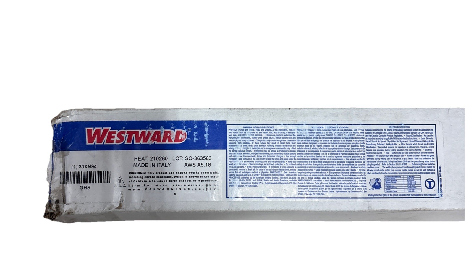 WESTWARD TIG Welding Rod: Carbon Steel, ER70S-6, 0.035 in x 36 in, 10 lb