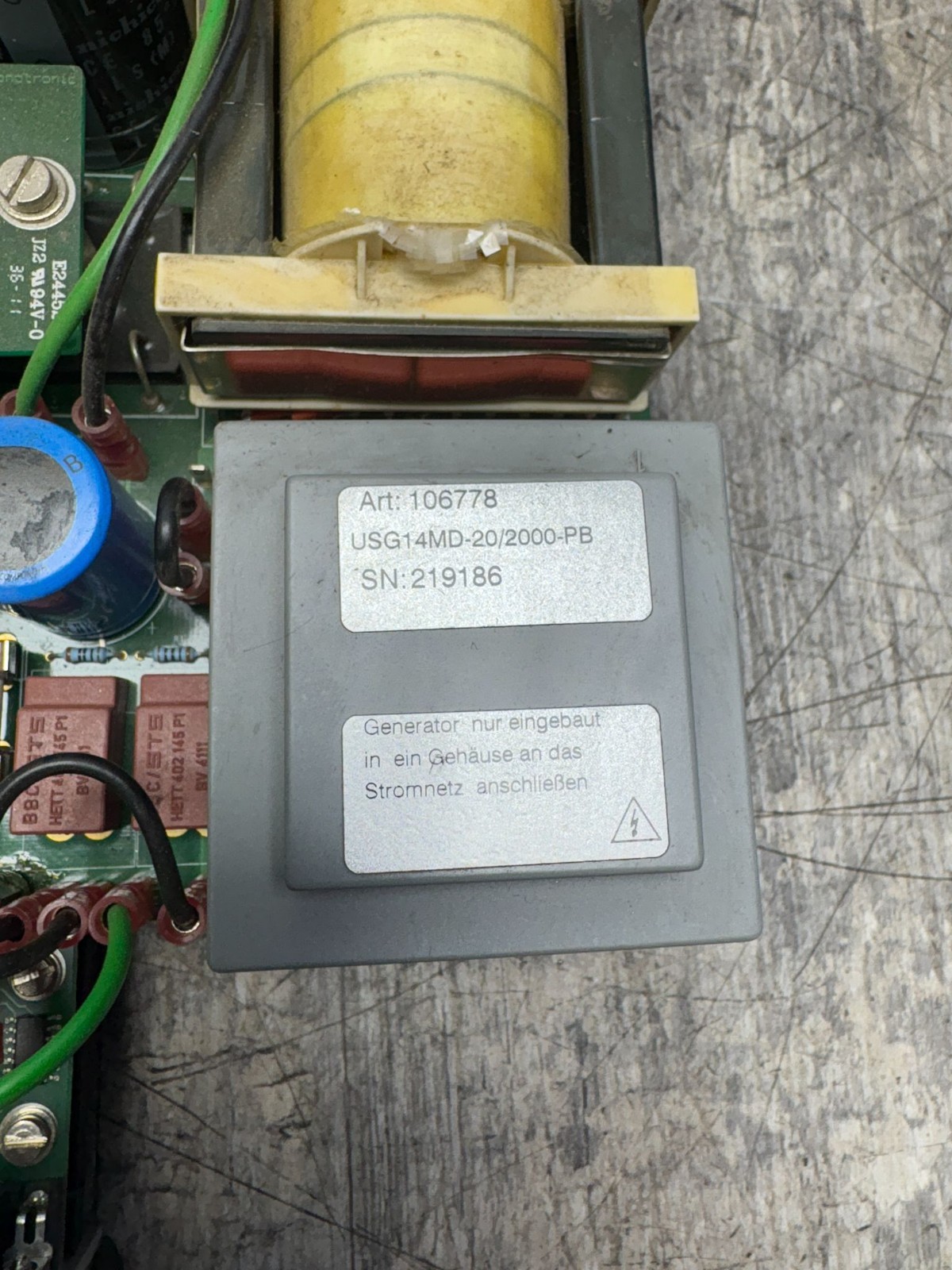 SONOTRONIC USG2000 20KHZ 2000MD-PB ULTRASONIC GENERATOR CONTROL MODULE