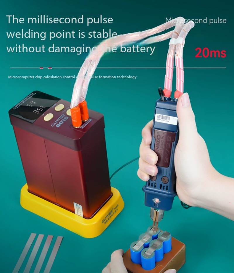 18650 Capacitor-Powered Battery Spot Welder Compact Handheld DIY Welder Home Use