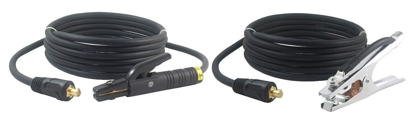 200 Amp Welding Leads Set Dinse 35-70 Connector #2 AWG cable 15 FEET EACH LEAD
