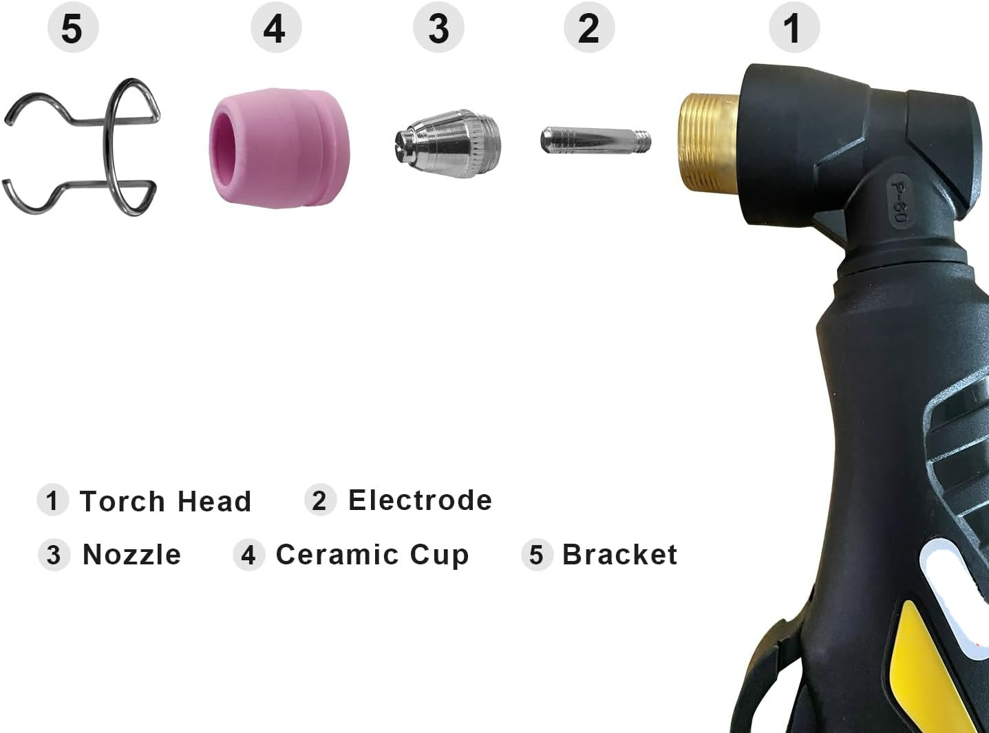 24x Plasma Cutter Torch Consumables Tip Kit for SG-55 AG-60 WSD-60 CUT50 60Amp