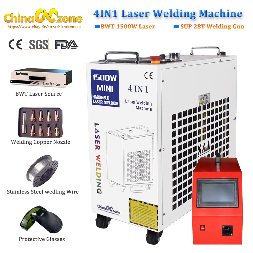 1500W 2000W Laser Welder Welder Metal Cutting Cleaning Machine SUP 28T EU