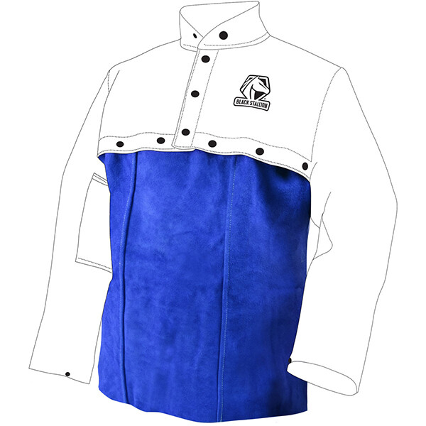 Revco Color Block Leather Welding Cape Sleeves and 20″ Bib Combo Size M