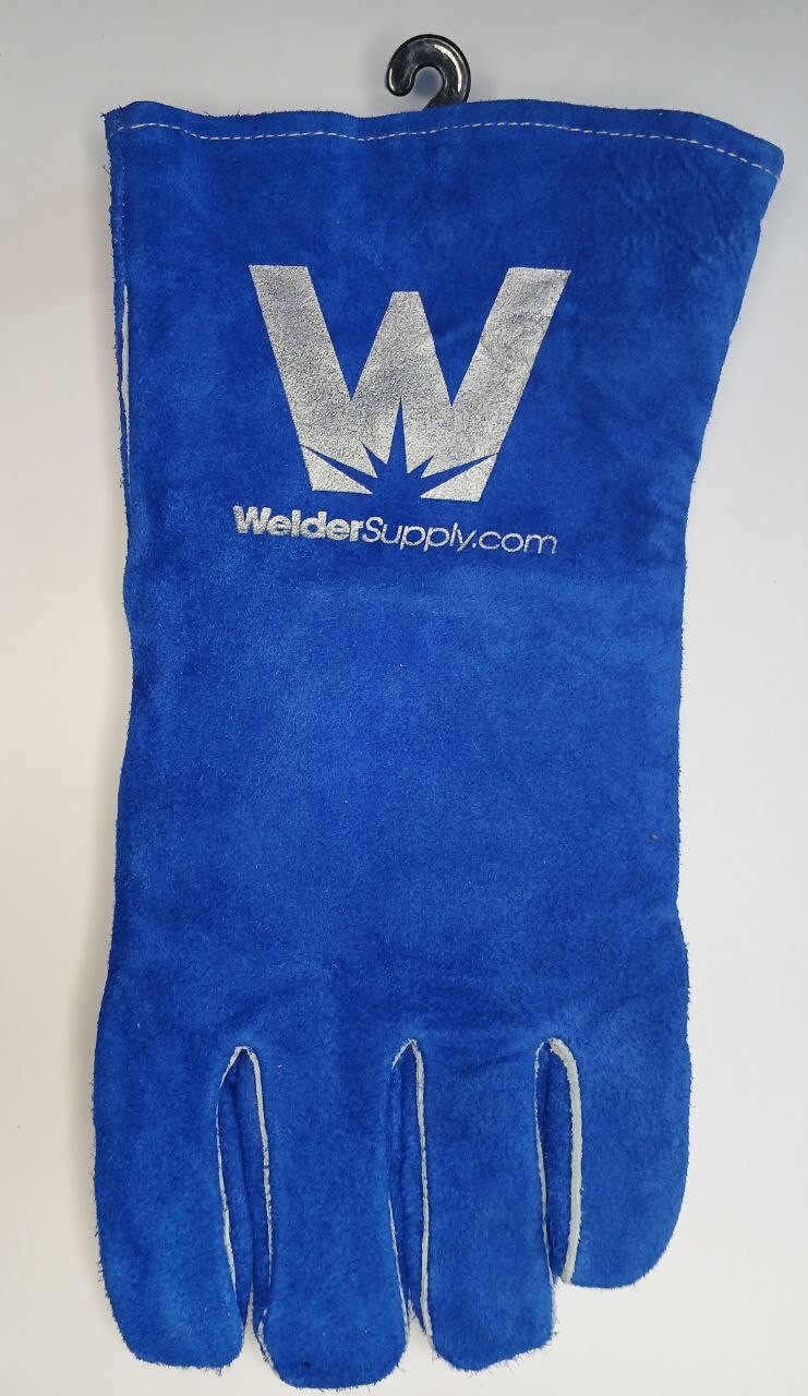 1 Pair 13″ Blue Leather Welding Gloves Metalworking Large New