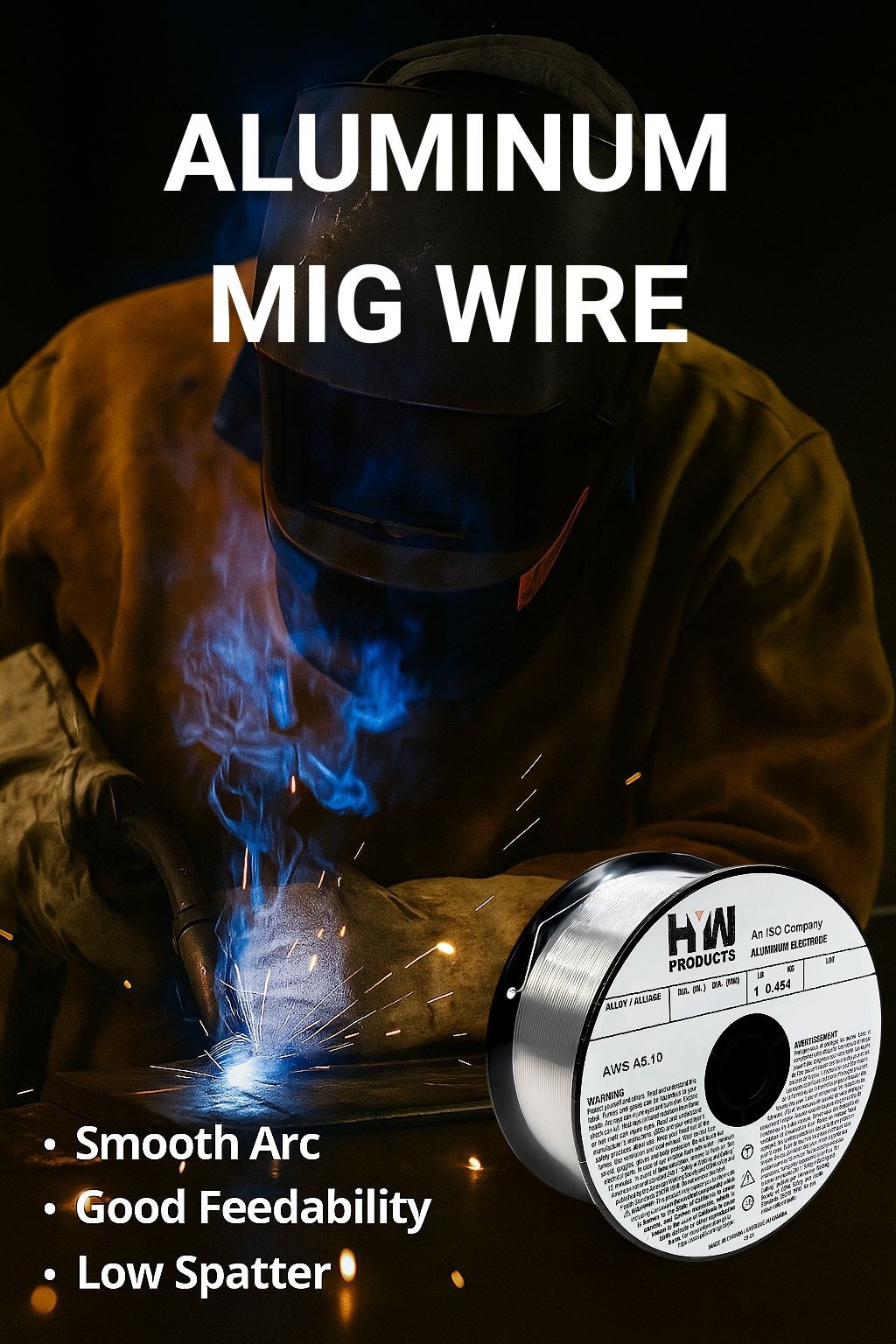 ER5356 Mig .030″ Aluminum Welding Wire 1-lb Roll (Made in North America) 5-Pack