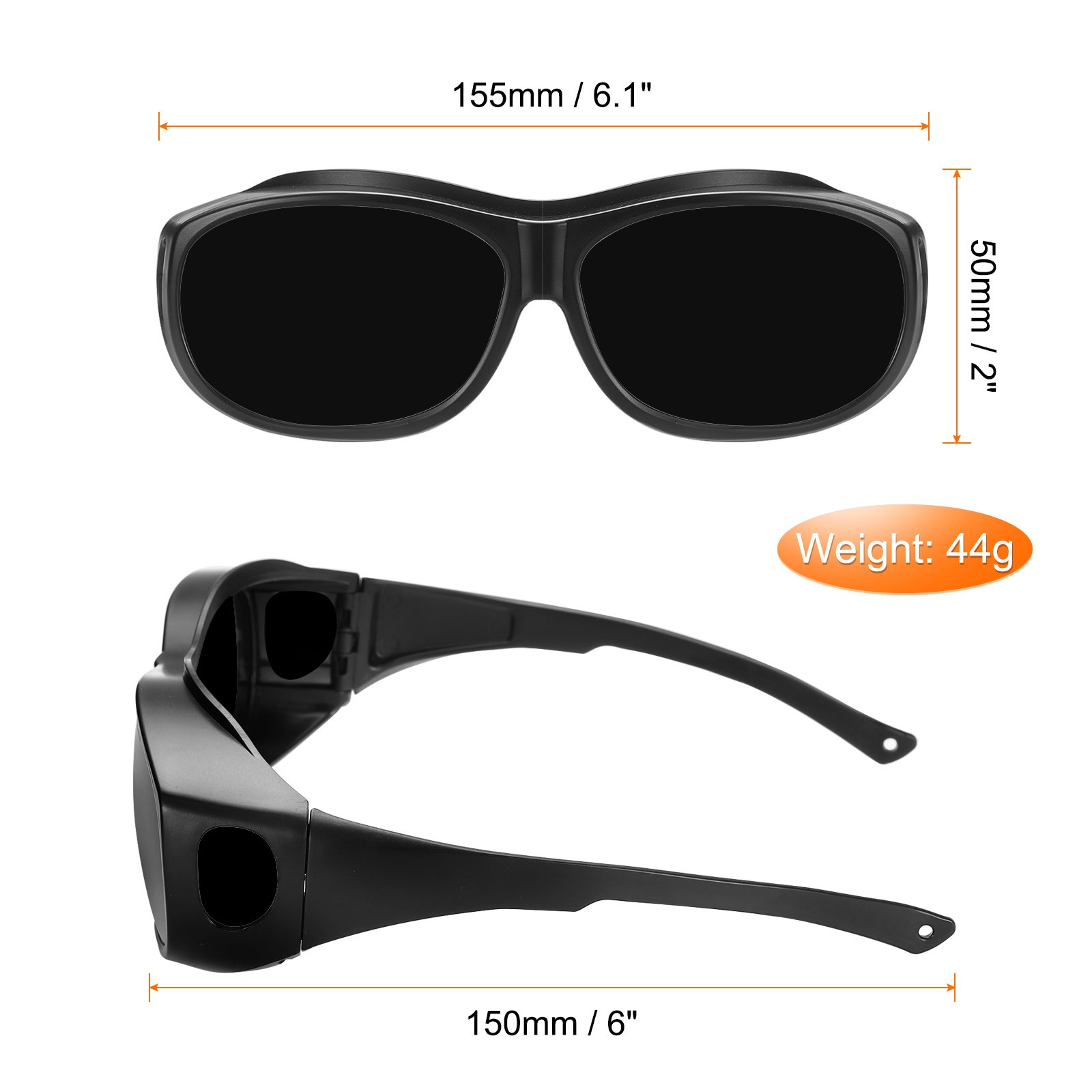 Welding Glasses IR Shade 12 CE Certified Protective Glasses Wrap Around Lens
