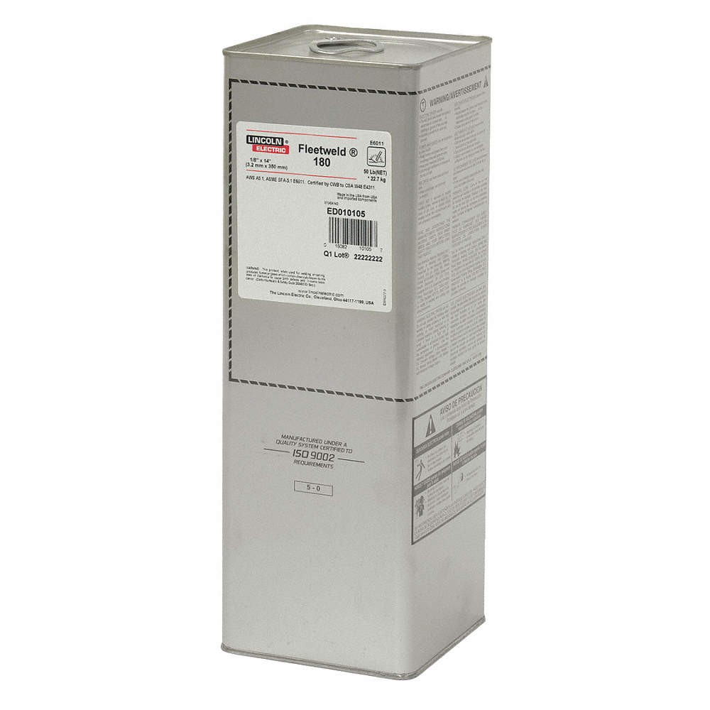 LINCOLN ELECTRIC ED010283 Stick Electrode,E6010,3/32″,12 L,50 lb 49JR45