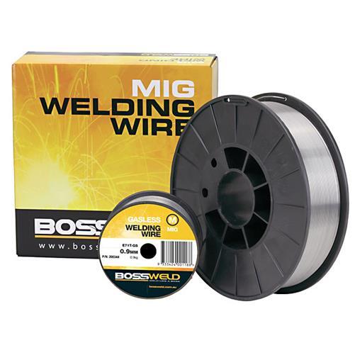 5kg BOSSWELD E71T-GS Gasless Mig Welding Wire, .8mm 0.9mm 1.2mm Mild Steel Spool