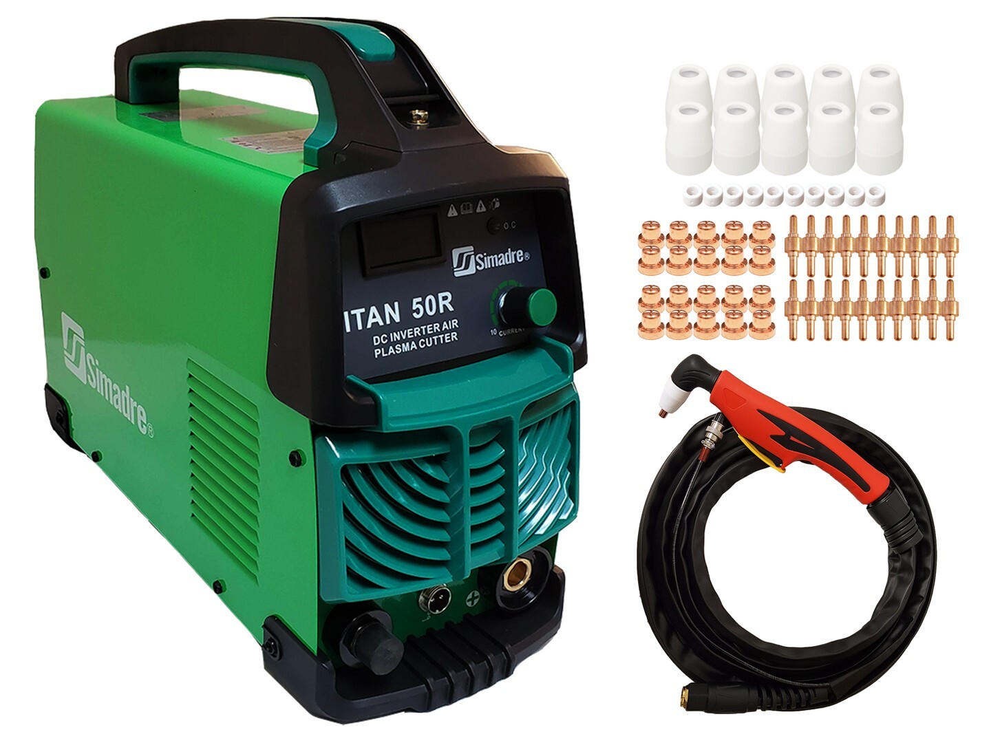 Plasma Cutter 1/2″ Clean Cut 60 Cons Simadre 50R 50 Amp 110/220V Power Torch New