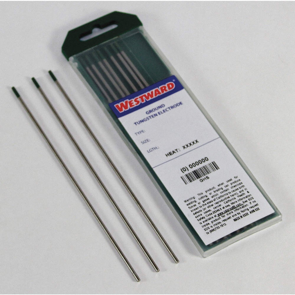 WESTWARD WMS 5pc Green Tungsten Electrode 31GH94