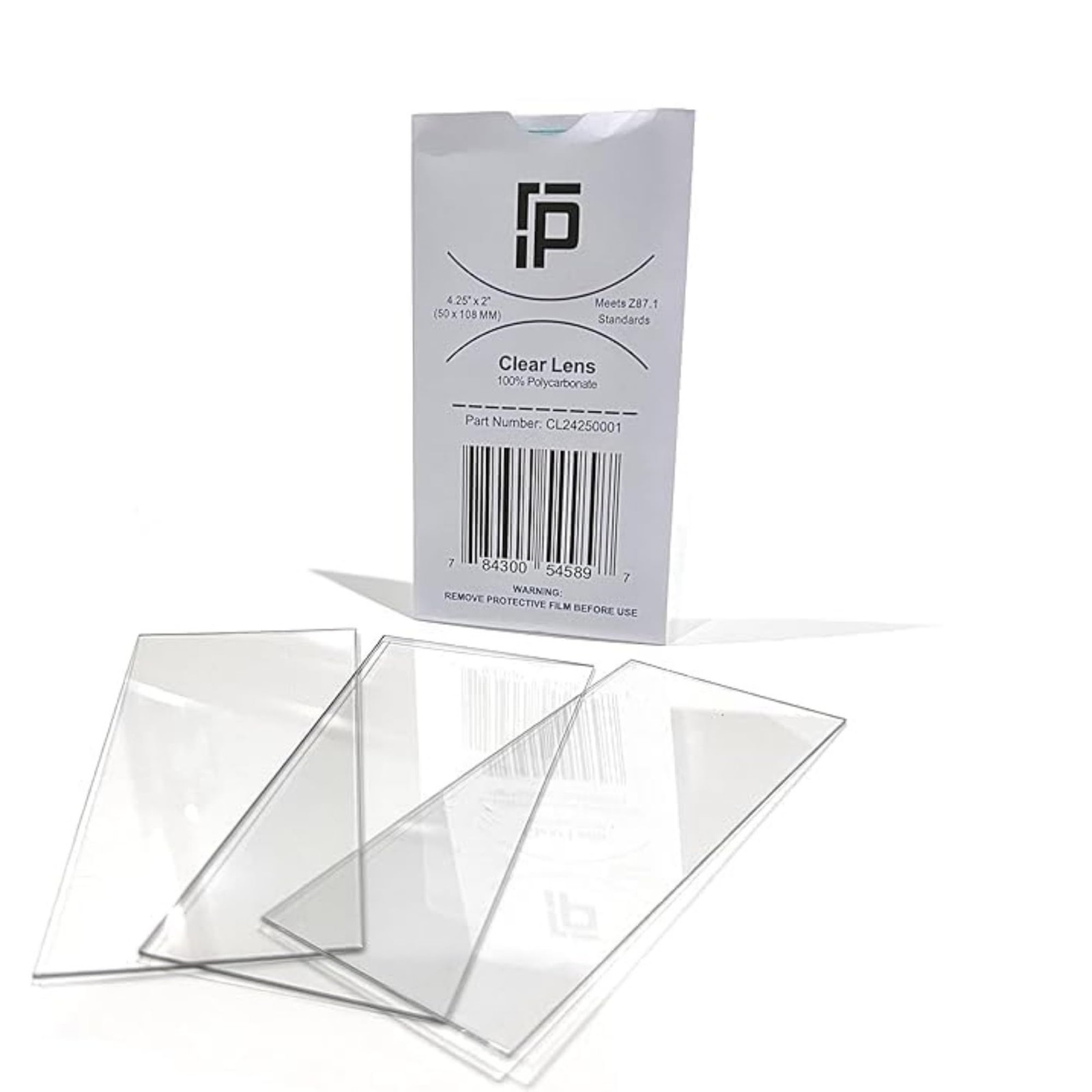 10 Pack of 2X4.25 Clear Welding Lenses, Replacement Clear Welding Lens 2X4 1/4,