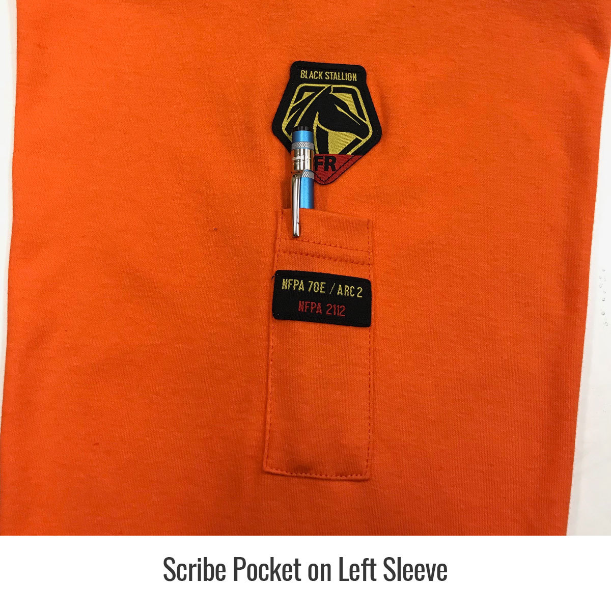 Revco Black Stallion Orange 7 oz. FR Cotton Knit Long-Sleeve T-Shirt Size 2XL