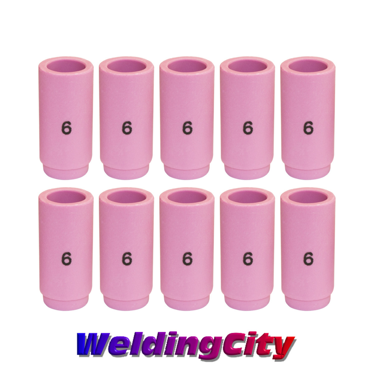WeldingCity® 10-pk Ceramic Cup Nozzle 13N10 #6 3/8″ TIG Welding Torch 9/20/25 US