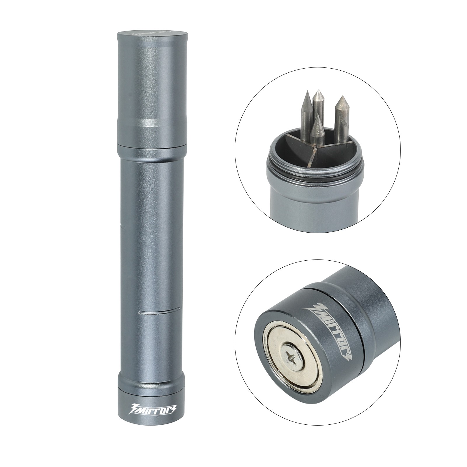 3mirrors TIG Welding Tungsten Electrode Storage Solution 3 Section Magnetic Case