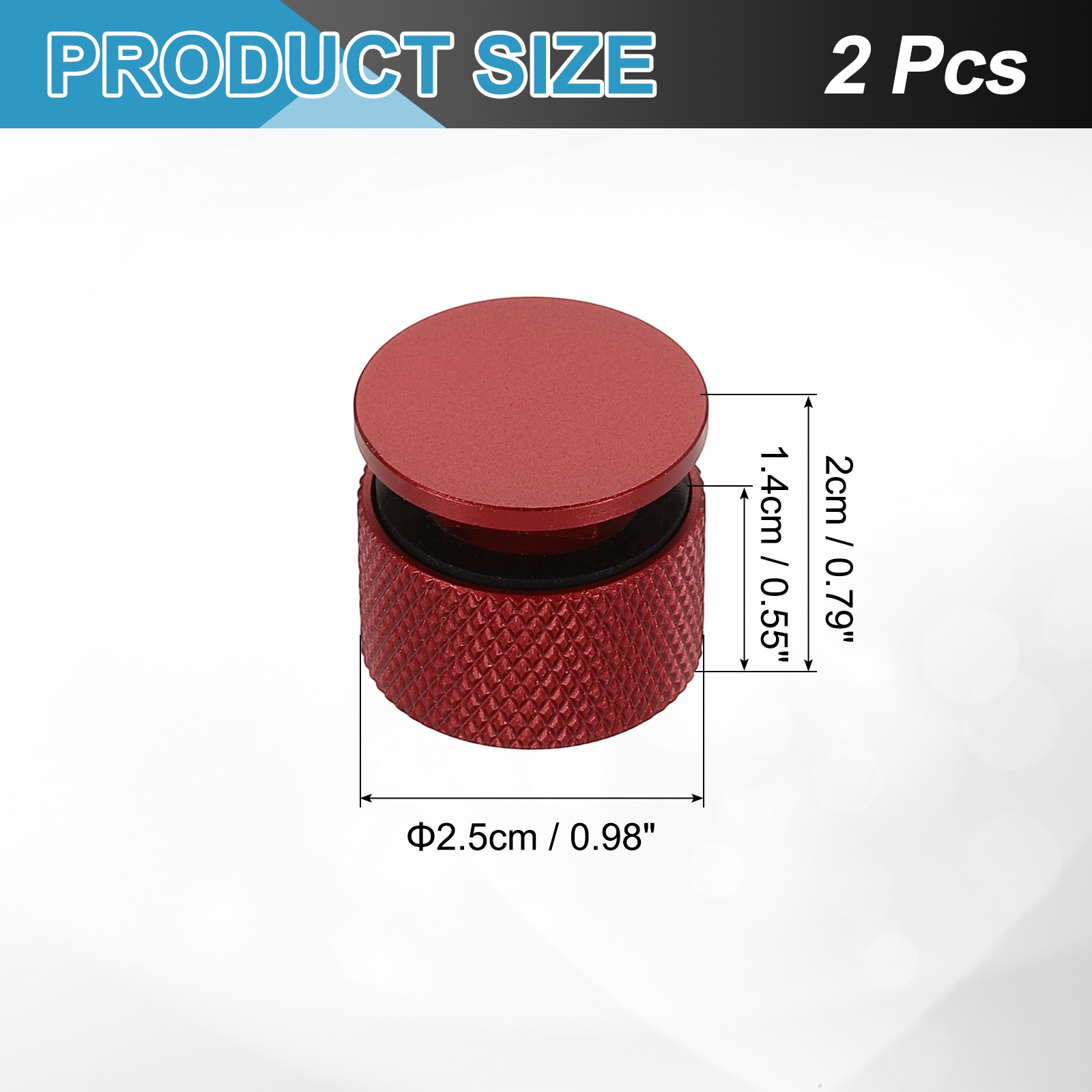 2Pcs Pipeliner Welding Hood Helmet Fasteners with Anti-Slip Rubber Cushion, Red