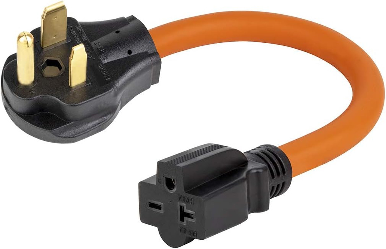 1.5FT Nema 6-50P to 6-15R/6-20R Welder Power Adapter Cord, 6-50P 50-Amp to 6-20R