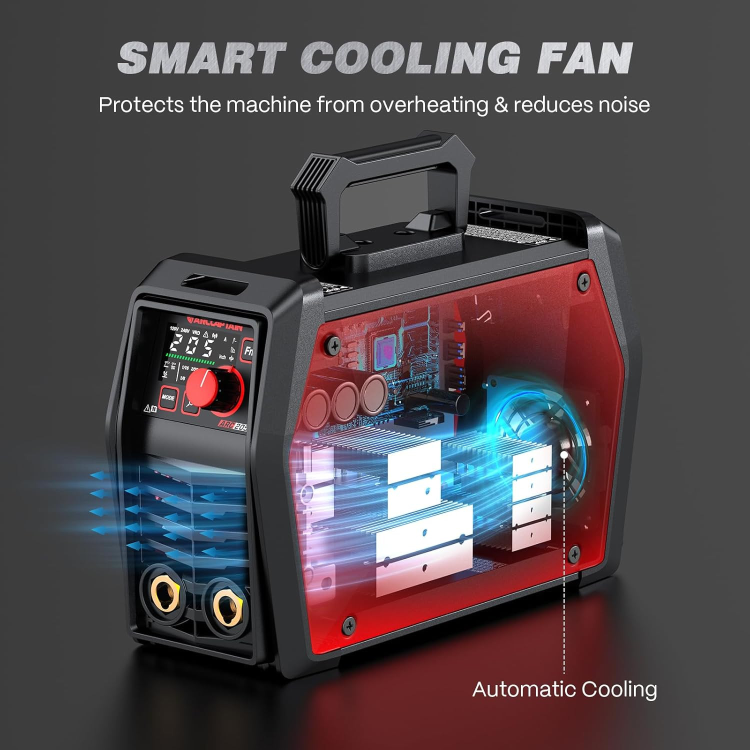 ARCCAPTAIN iControl Stick Welder 205A 2-in-1 ARC/Lift TIG LED Display 120V/240V