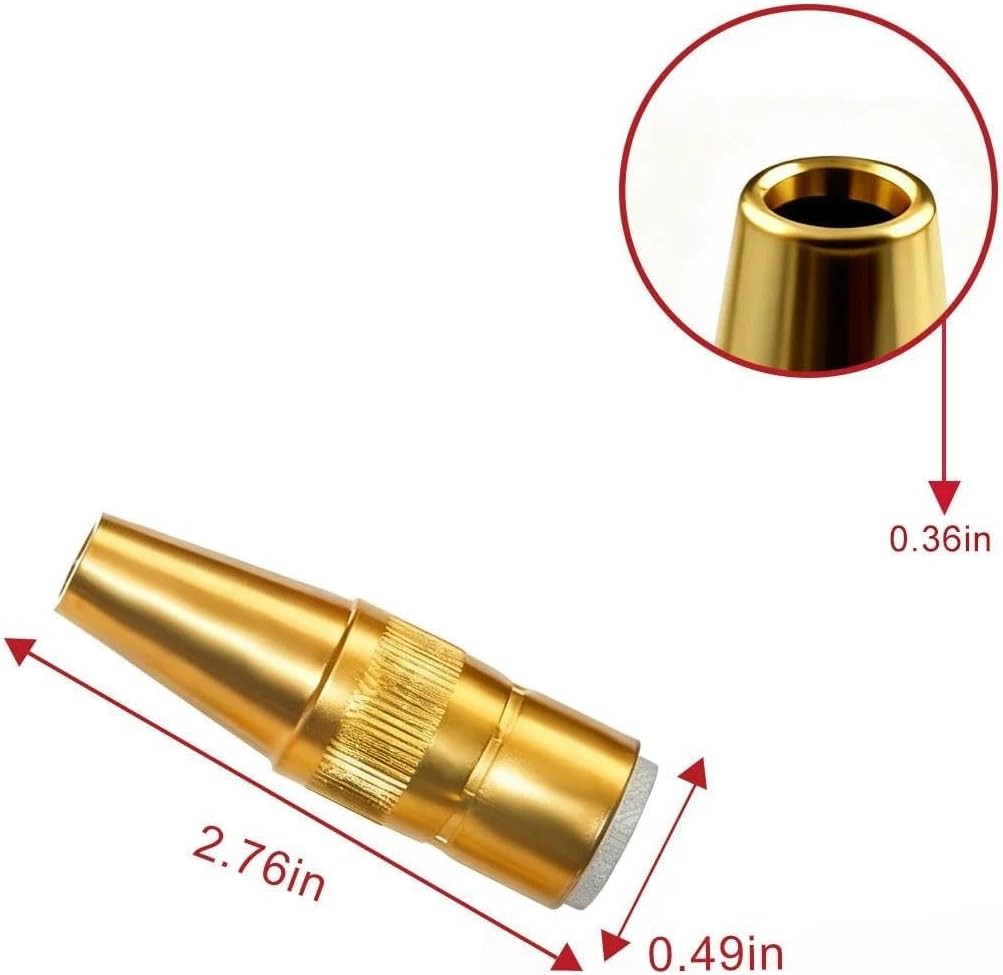 10pk NST-3818B Nozzle Centerfire Slim 3/8″ 1/8″ Recess Brass for Bernard MIG gun