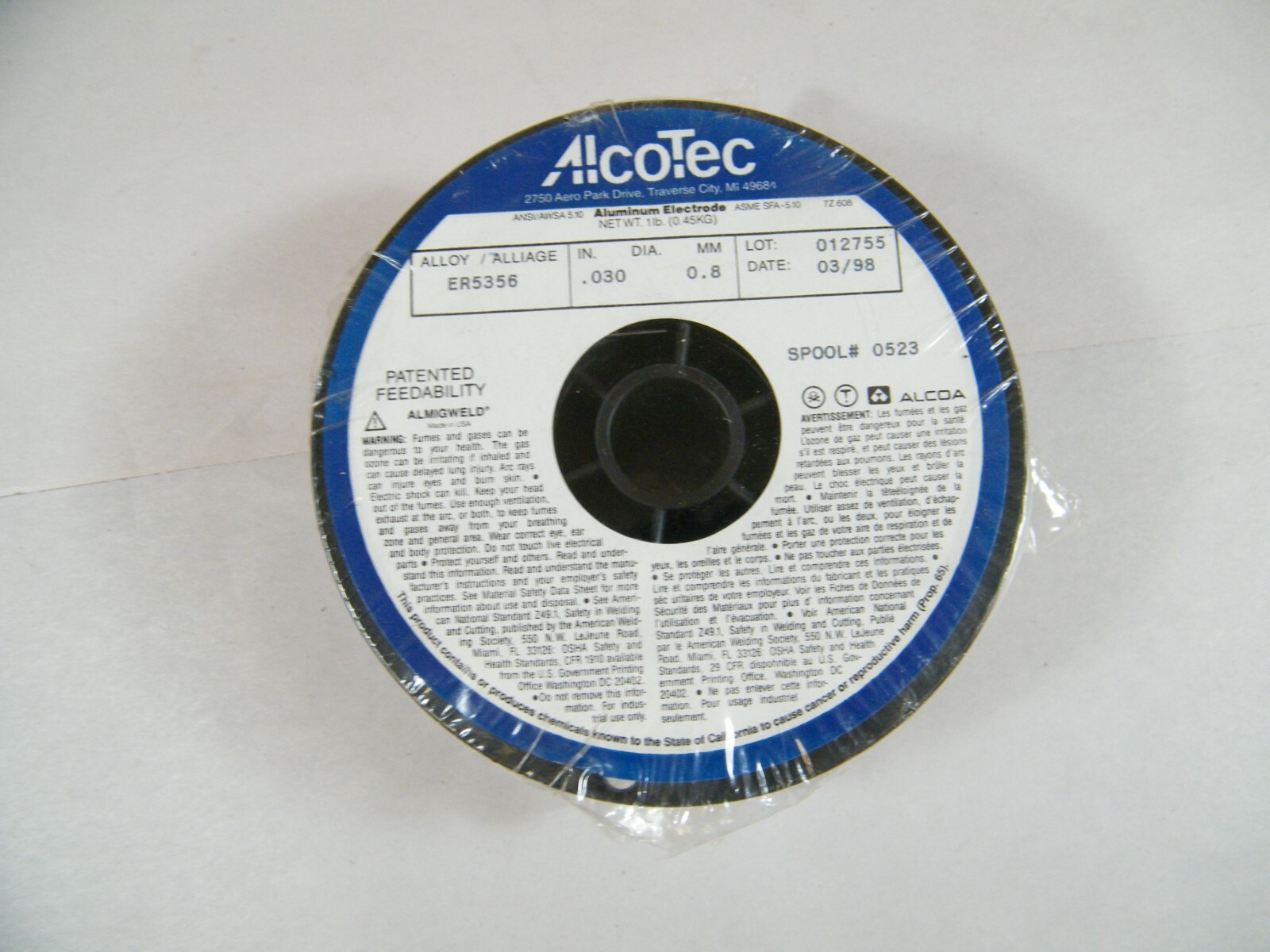2+ POUNDS OF ALUMINUM WIRE FEED WELDING WIRE, ALCOTEC & UNKNOWN, ER 4043 & 3704