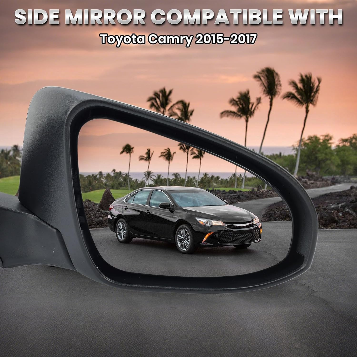 Right Passenger Side Mirror Compatible with Toyota Camry 2015 2016 2017 Heated P