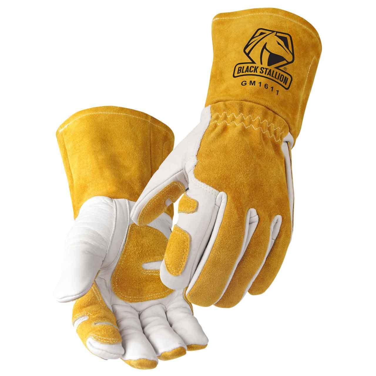 Black Stallion GM1611-WT Cowhide MIG Glove with Reinforced Palm & Thumb X-Large