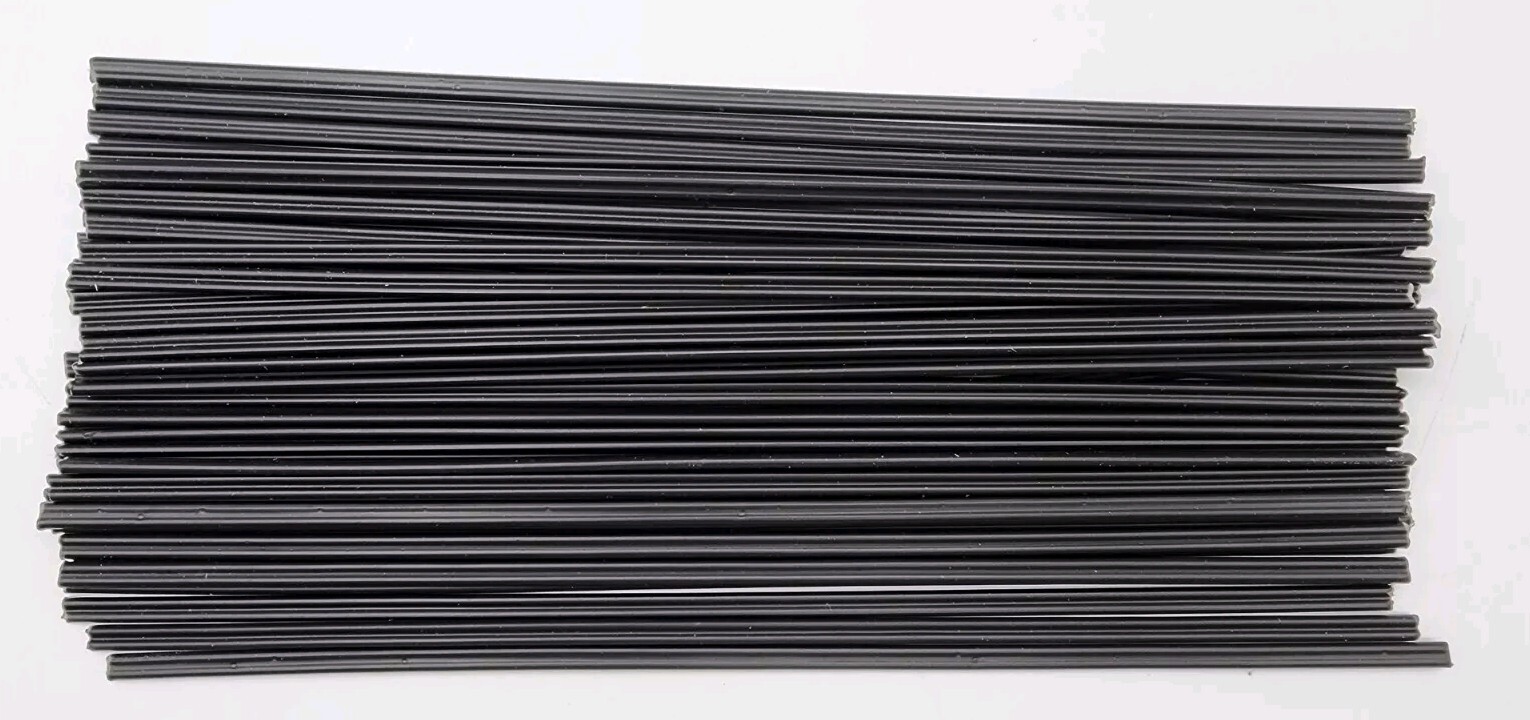 Giehougrio Black Polypropylene 9.8in. Plastic Welding Rods, 2 Packs