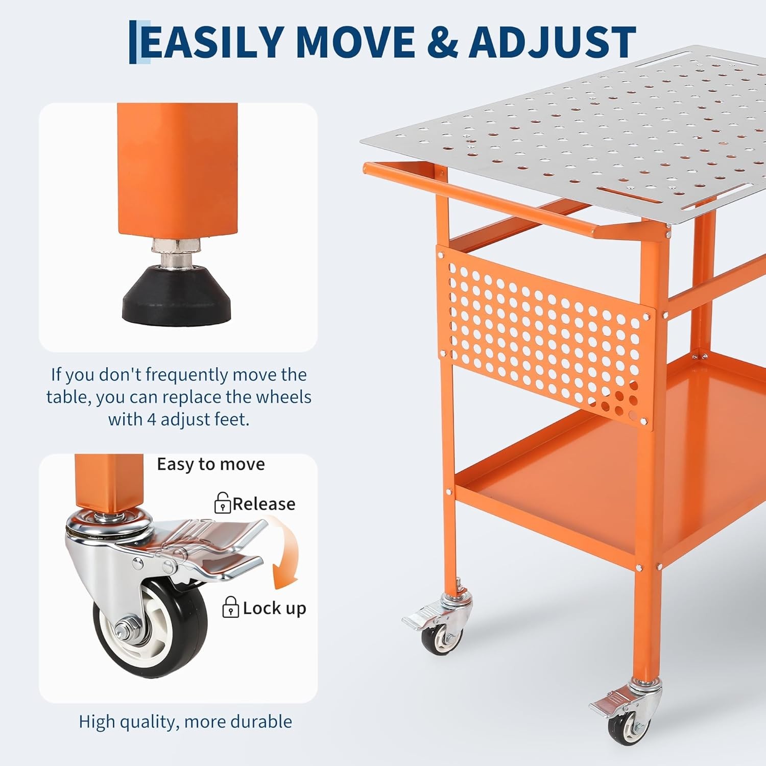 Welding Table 36″x24″ 800LBS Welding Table with Multiple Fixture Holes,Pegboard