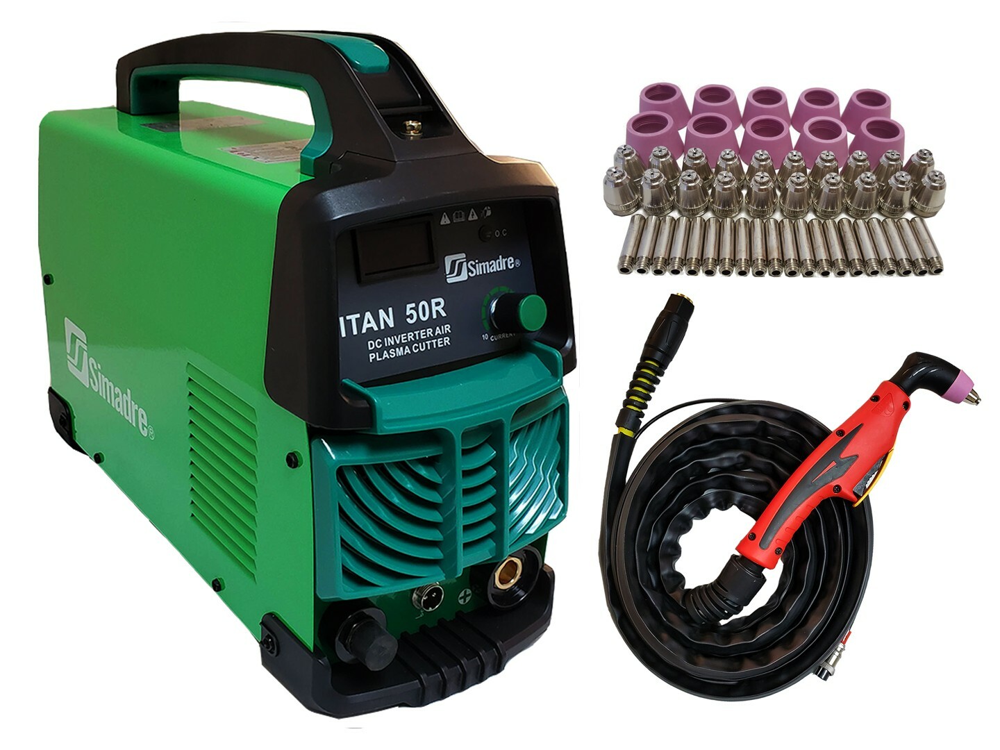 Plasma Cutter 50 Cons Simadre 50R 50 Amp 110/220V 1/2″ Clean Cut 60A Torch New
