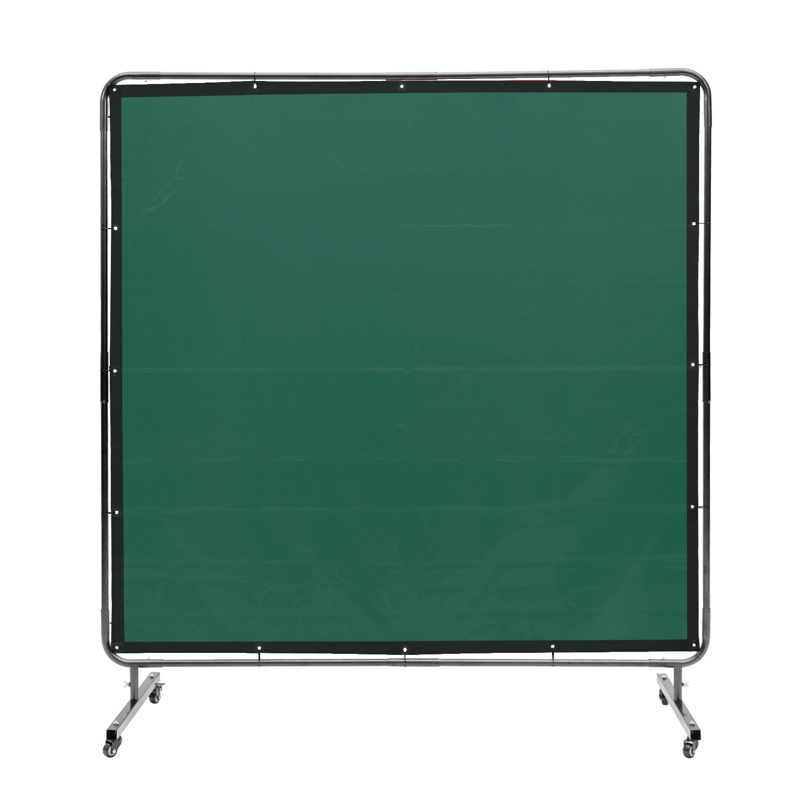 VEVOR Welding Screen with Frame 6′ x 6′ Welding Curtain Screen on 4 Wheels Green