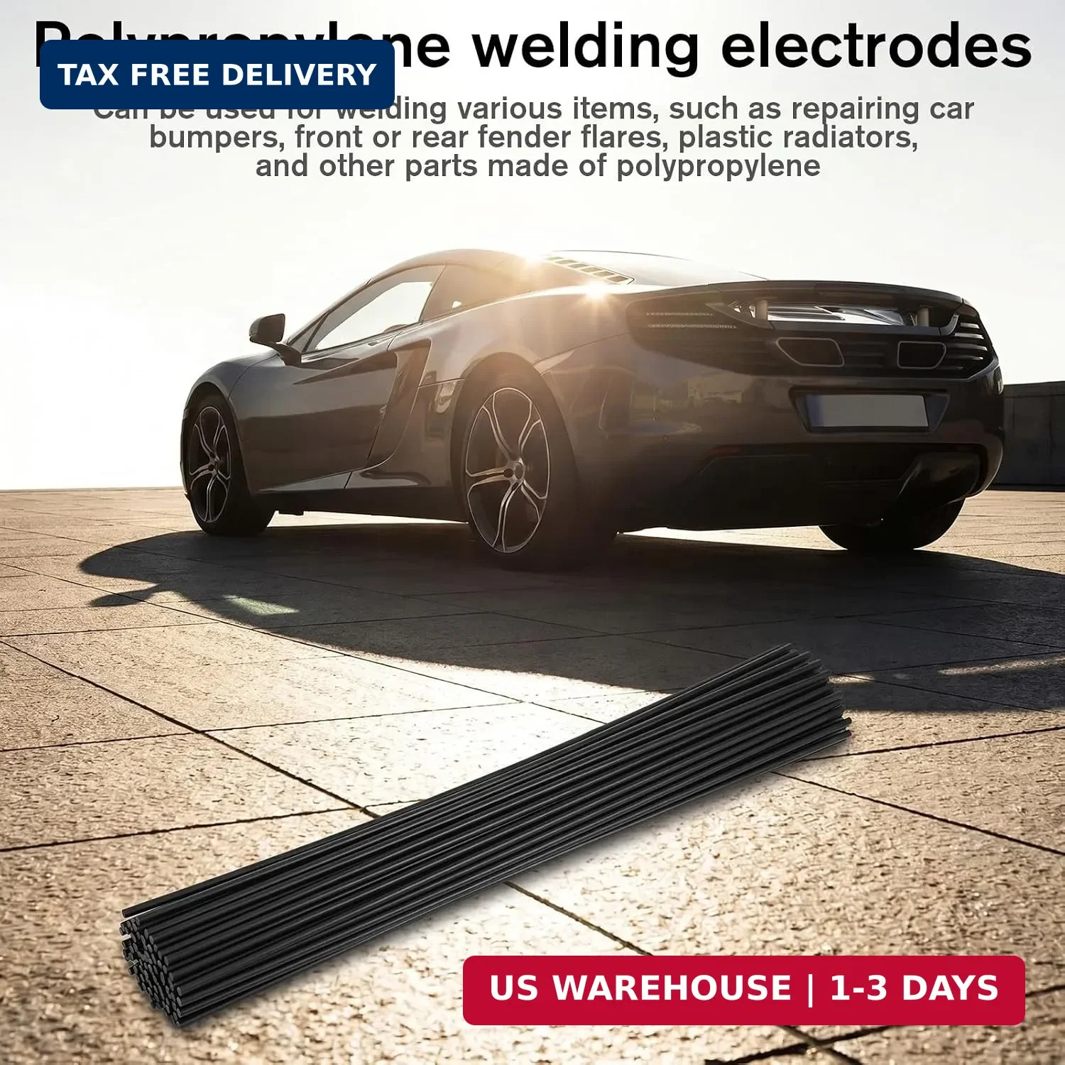 50 PCS Plastic Welding Rods High Density Polyethylene Hdpe Welding Rod 1/8″ Diam