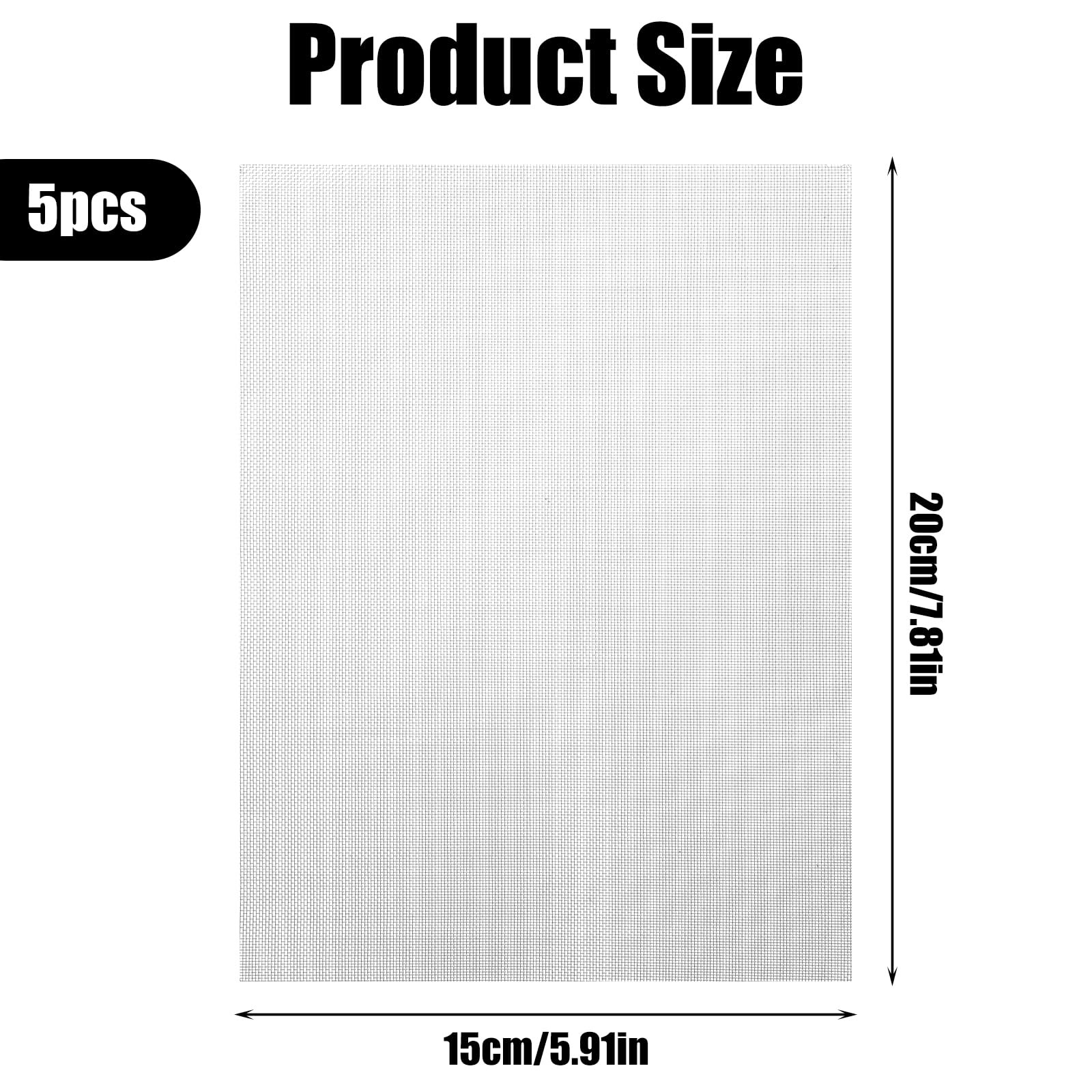 5 Pcs Welding Mesh Reinforcing Stainless Steel Wire Screen for Silver