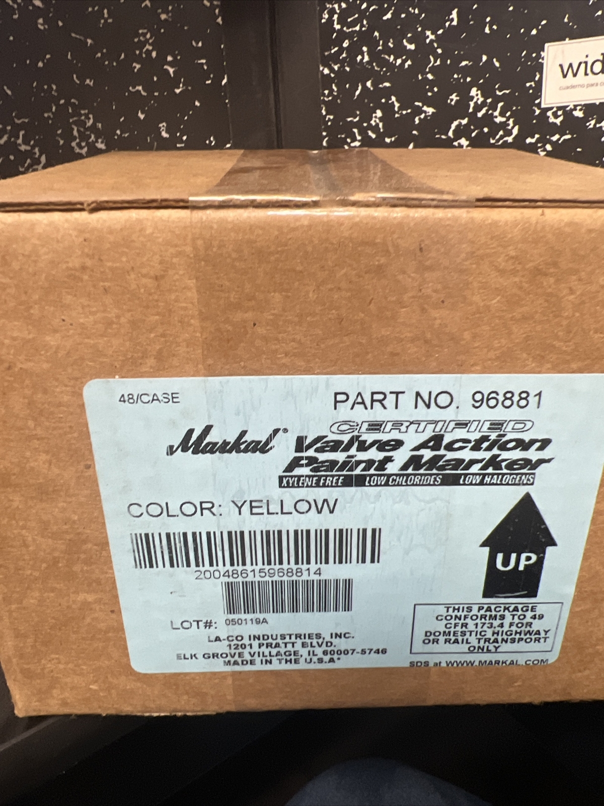 Markal – Valve Action Paint Marker #96881 YELLOW
